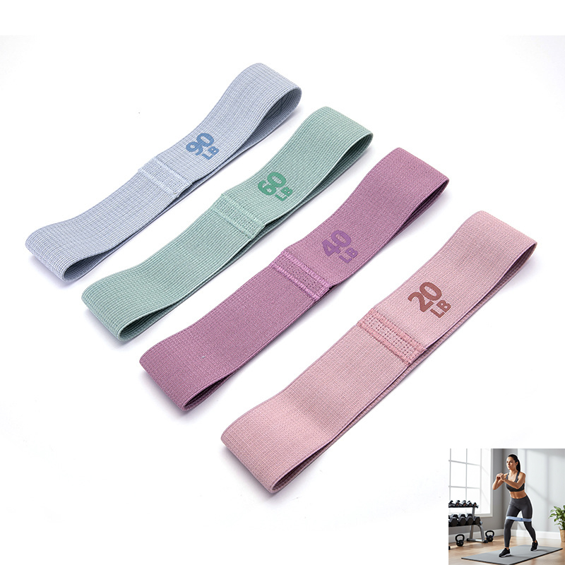 Pilates Yoga Board - かぎ針編みの滑り止めヨガレジスタンスバンド、臀筋トレーニング用弾性フィットネスプルバンド、お尻の引き締め、脚のストレッチ、ホームジムトレーニング用