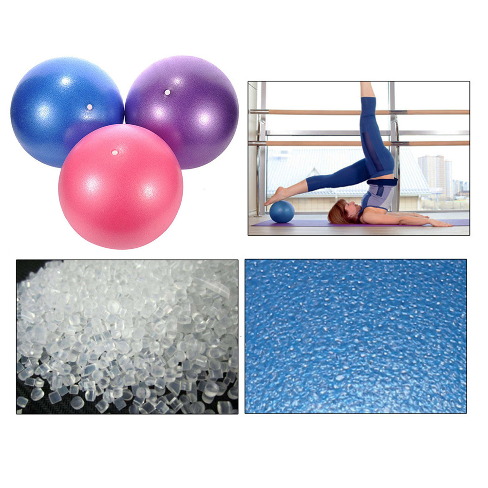 Pilates Yoga Ball Exercises - 2個入りバランスミニピラティスボール PVC製アンチバーストコア強化エクササイズアクセサリー ヨガ ホームワークアウト 持久力トレーニング用