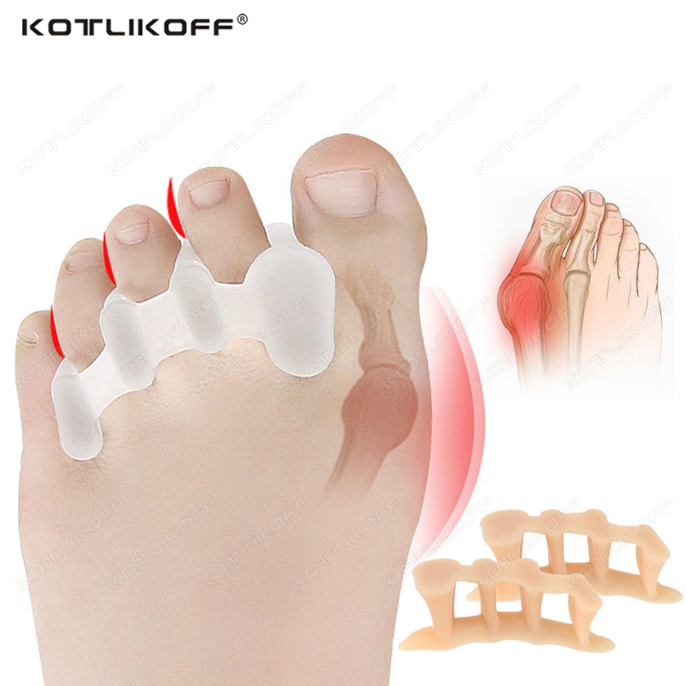 Toe Separator Silicon - つま先保護 つま先セパレーター シリコーン外反母趾 外反母趾 つま先オーバーラップコレクター ソフトジェル