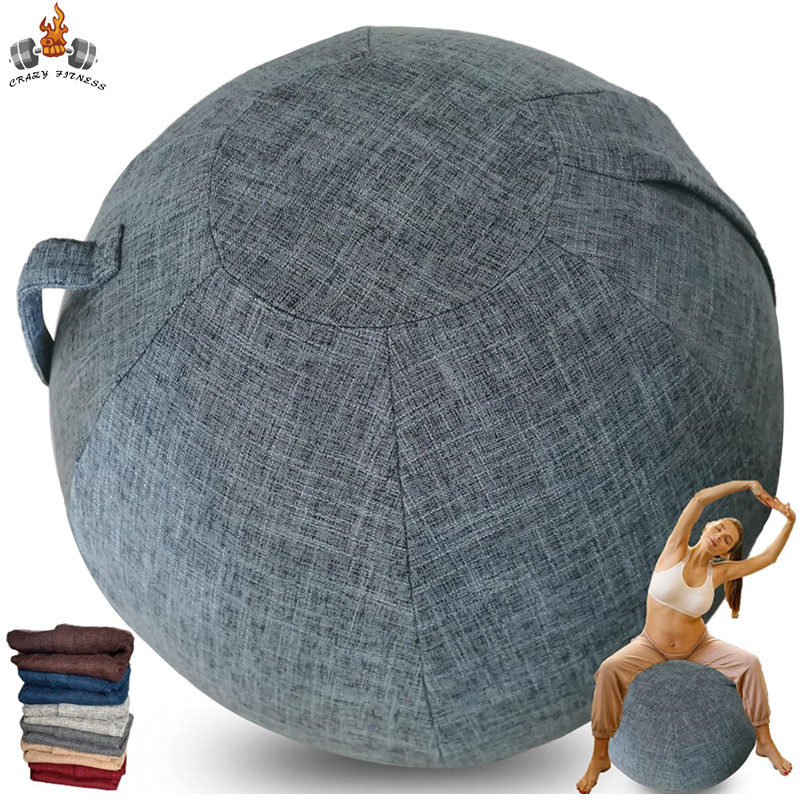 Pilates Yoga Ball Exercises - 55/65/75 センチメートルヨガボール保護カバージムトレーニングバランスボールカバーヨガピラティス座りボール防塵プロテクタースリップカバー