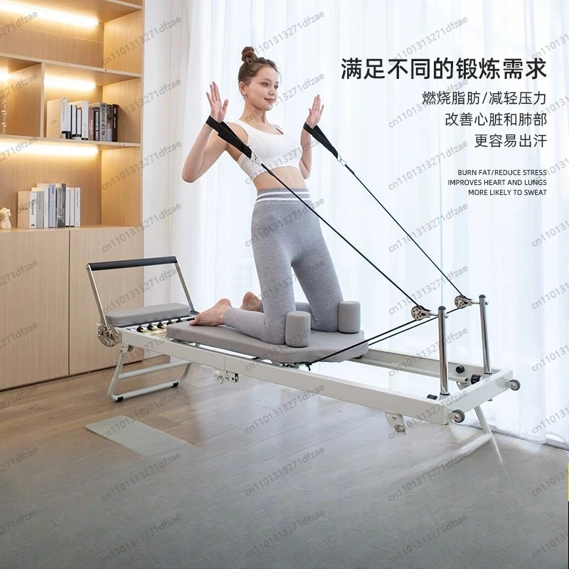 Pilates Yoga Home Workout - ホームフィットネスピラティスリフォーマー器具、折りたたみ式大型コアヨガベッド（減量ワークアウト用）