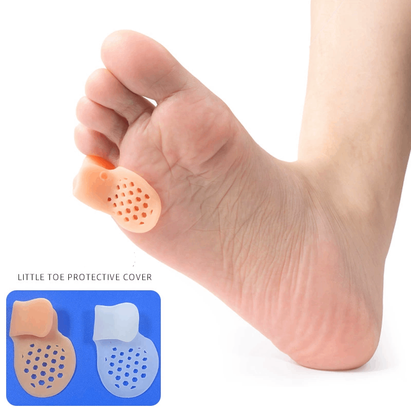 Toe Separator Silicon - 1/2/5ペアの小指プロテクター、外反母趾矯正具、外反母趾の痛みを摩擦や圧力から軽減、夜間や自宅で使用可能