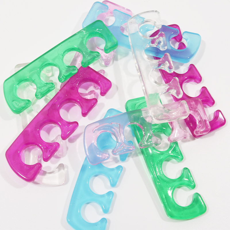 Toe Separator Silicon - 2 個ソフトシリコン指つま先セパレーターマニキュアペディキュアセパレーター柔軟な爪指スペーサー分離ストレートナーツール