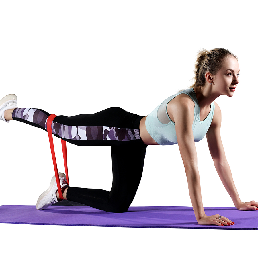 フィットネス抵抗ループバンド、ゴム製弾性エクササイズバンド、 - Pilates Yoga Home Workout のレビューと価格