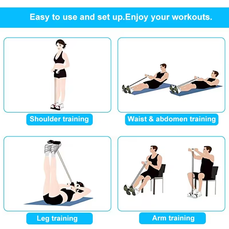 4チューブ抵抗バンドヨガペダルプラー弾性プルロープフィットネ - Pilates Yoga Board のレビューと価格