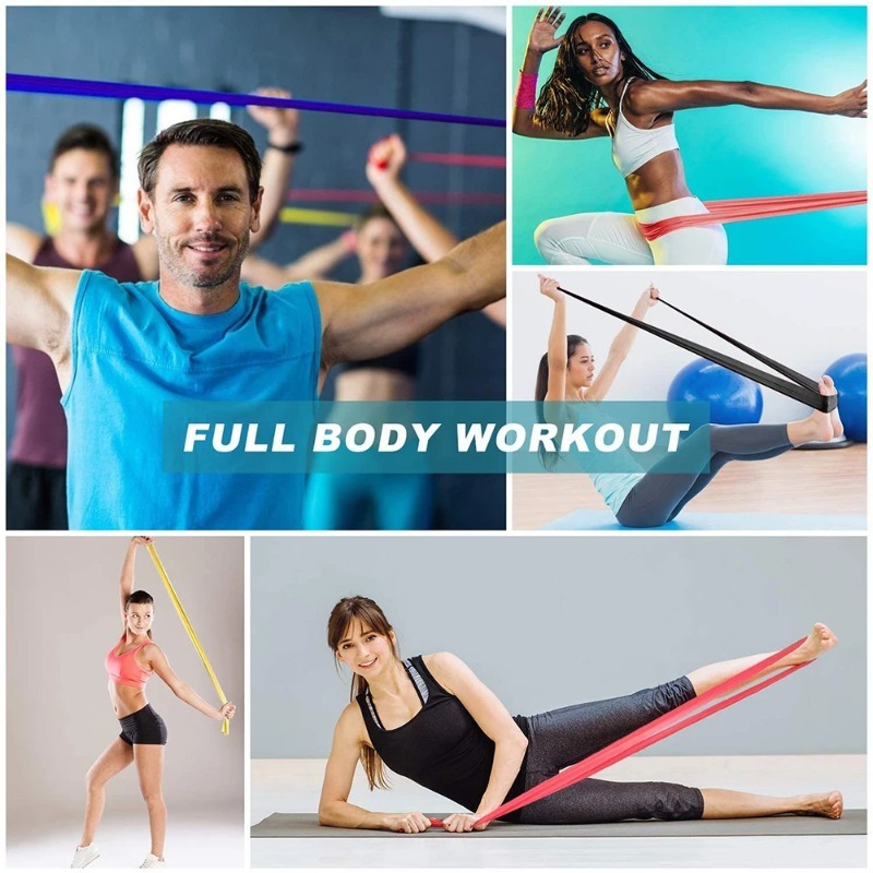 天然ラテックス製レジスタンスバンド、ヨガ、ピラティス、ホーム - Pilates Yoga Home Workout のレビューと価格