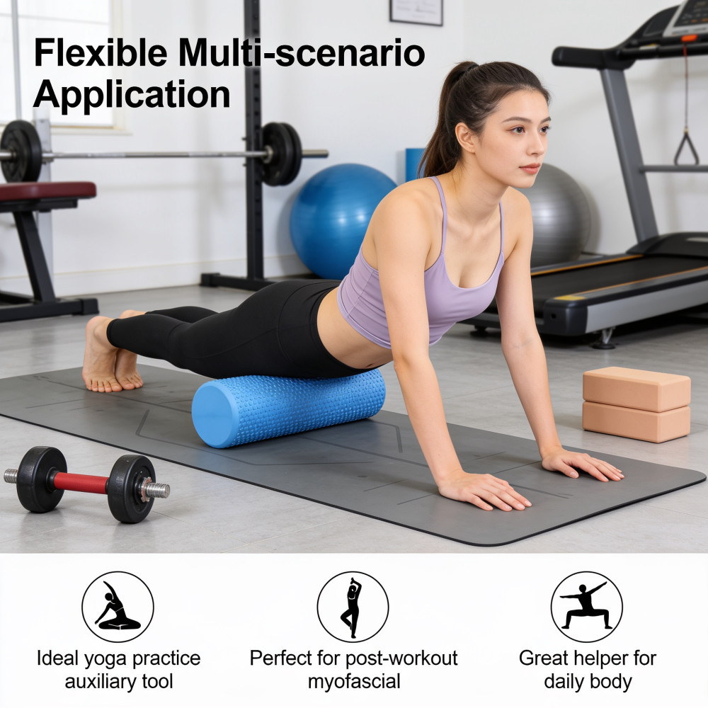 ヨガローラー ラウンドEVAフォームシリンダー 六角形ローラ - Pilates Yoga Home Workout のレビューと価格