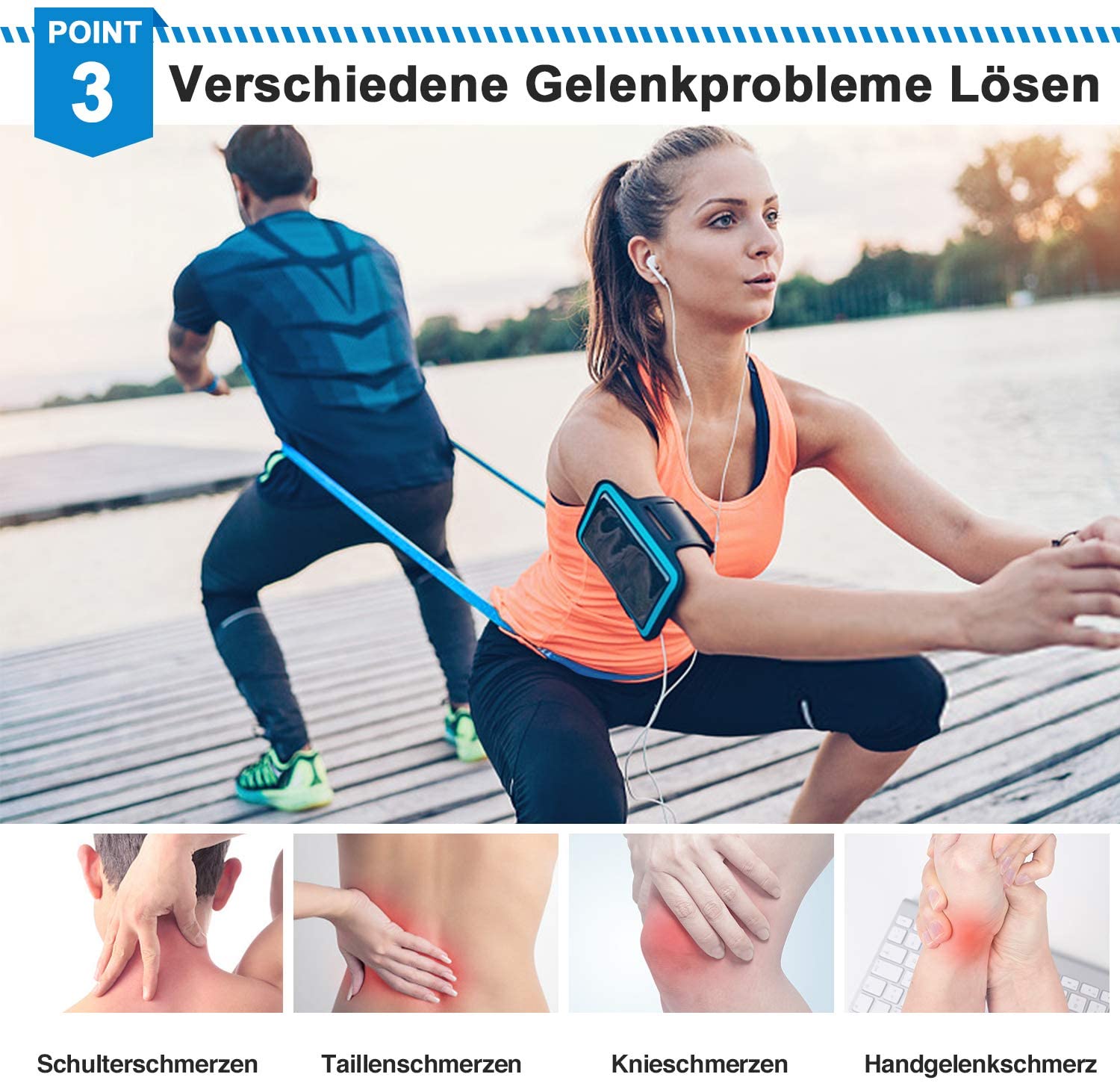 弾性フィットネスバンド 3 個レジスタンスバンド弾性フィット - Pilates Yoga Board のレビューと価格