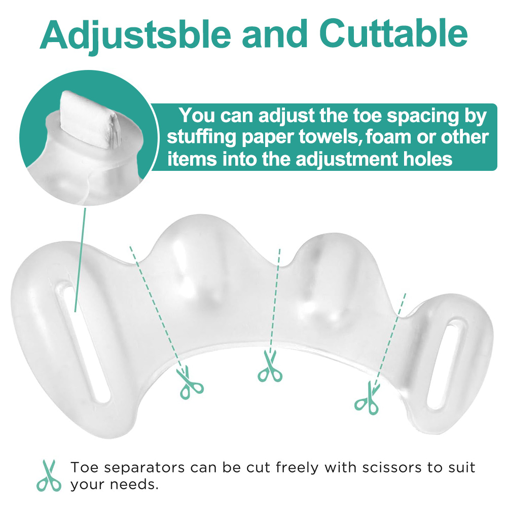 1 ペアゲルハードシリコーンつま先指セパレーター 3 穴外反 - Toe Separator Silicon のレビューと価格