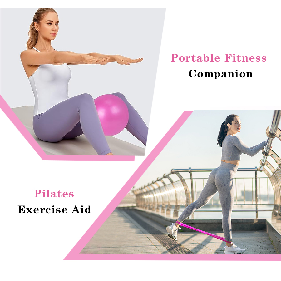 カスタマイズロゴ入り5点セットホームジムレジスタンストレーニ - Pilates Yoga Ball Exercises のレビューと価格