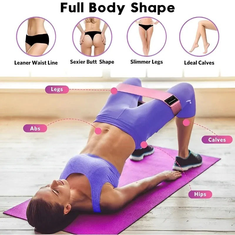 3 個のファブリックレジスタンスヒップブーティバンド臀部太も - Pilates Yoga Board のレビューと価格