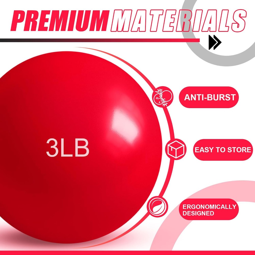 1ポンド～5ポンドのウェイト付きトーニングボール、エクササイ - Pilates Yoga Ball Exercises のレビューと価格