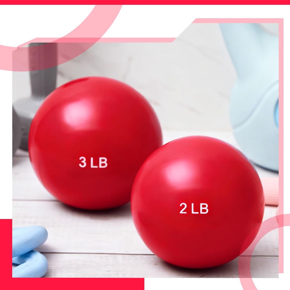 1ポンド～5ポンドのウェイト付きトーニングボール、エクササイ - Pilates Yoga Ball Exercises のレビューと価格