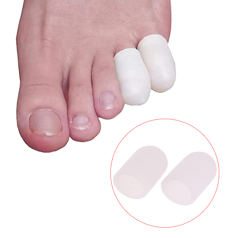 新しい2個入りシリコンゲル小指用チューブ、魚の目、水ぶくれ矯 - Toe Separator Silicon のレビューと価格
