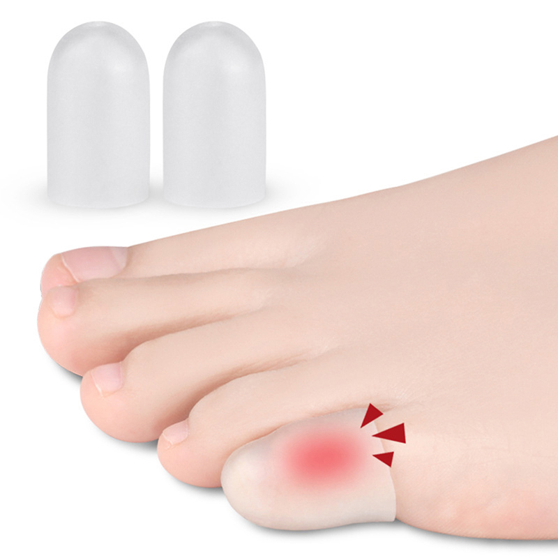 新しい2個入りシリコンゲル小指用チューブ、魚の目、水ぶくれ矯 - Toe Separator Silicon のレビューと価格