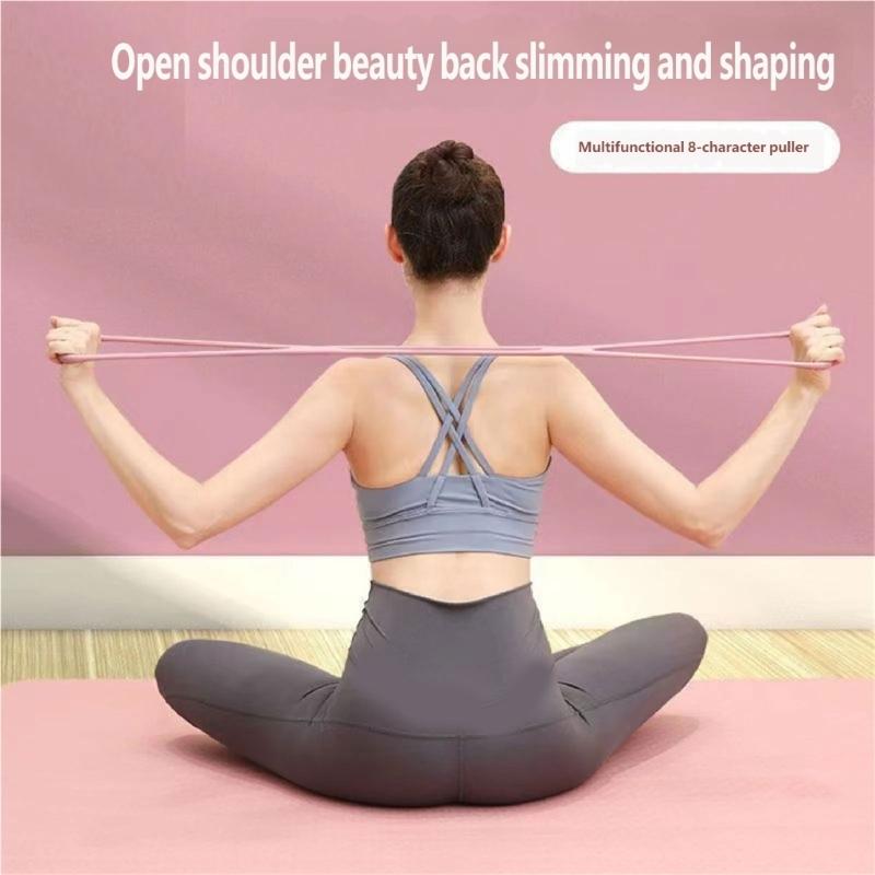 多機能 8 フォーム レジスタンス バンド ワイド グリップ - Pilates Yoga Home Workout のレビューと価格