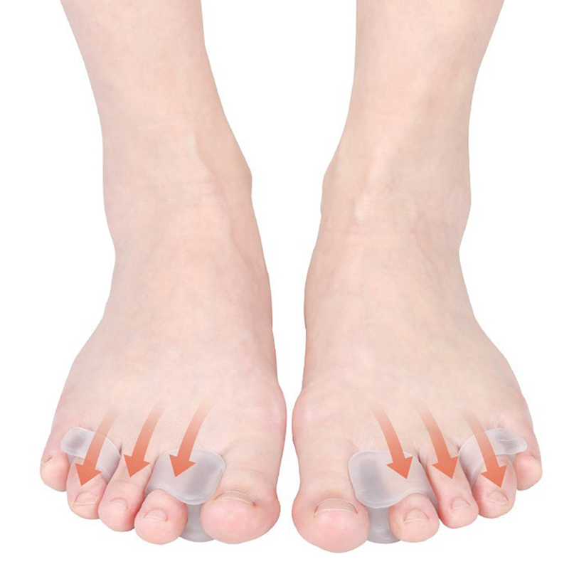 1 ペアの親指二穴親指外反母趾セパレーターシリコーンゲル足指 - Toe Separator Silicon のレビューと価格