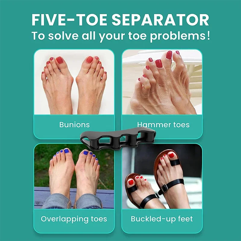 シリコン製の足指セパレーター、外反母趾の矯正と足指の修復、足 - Toe Separator Silicon のレビューと価格