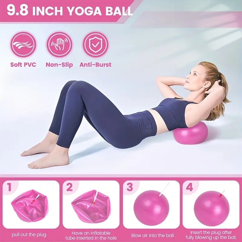 5点セット ピラティス器具 - モノクロPPストレッチ＆彫刻 - Pilates Yoga Ball Exercises のレビューと価格