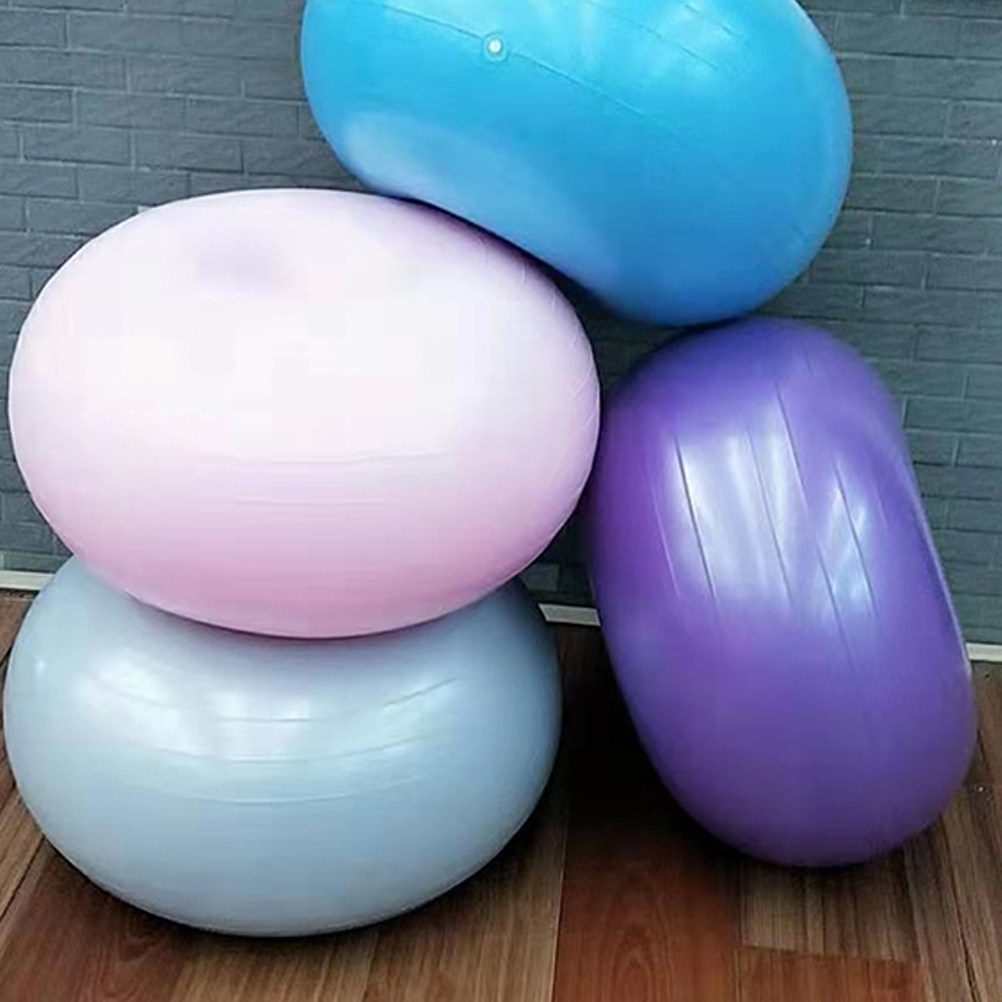 防爆ブルードーナツヨガ補助エクササイズボール フィットネスバ - Pilates Yoga Ball Exercises のレビューと価格