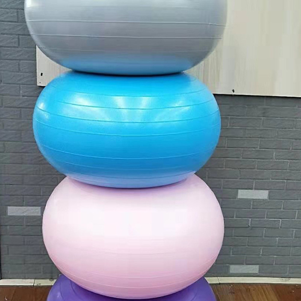 防爆ブルードーナツヨガ補助エクササイズボール フィットネスバ - Pilates Yoga Ball Exercises のレビューと価格
